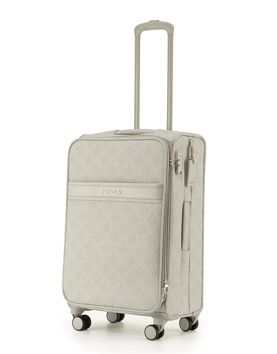 Willow PU Suitcase 3 Piece Set - Vanilla