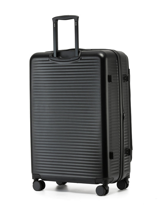 Zen 77cm Large Front Opening Hard Suitcase - Black