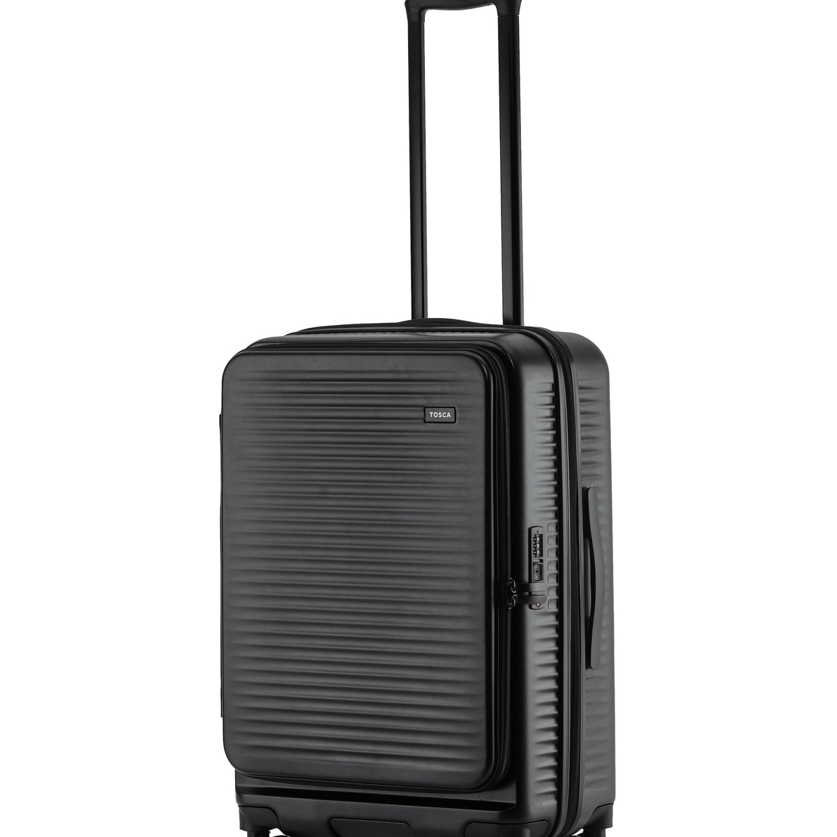 Zen 65cm Medium Front Opening Hard Suitcase - Black