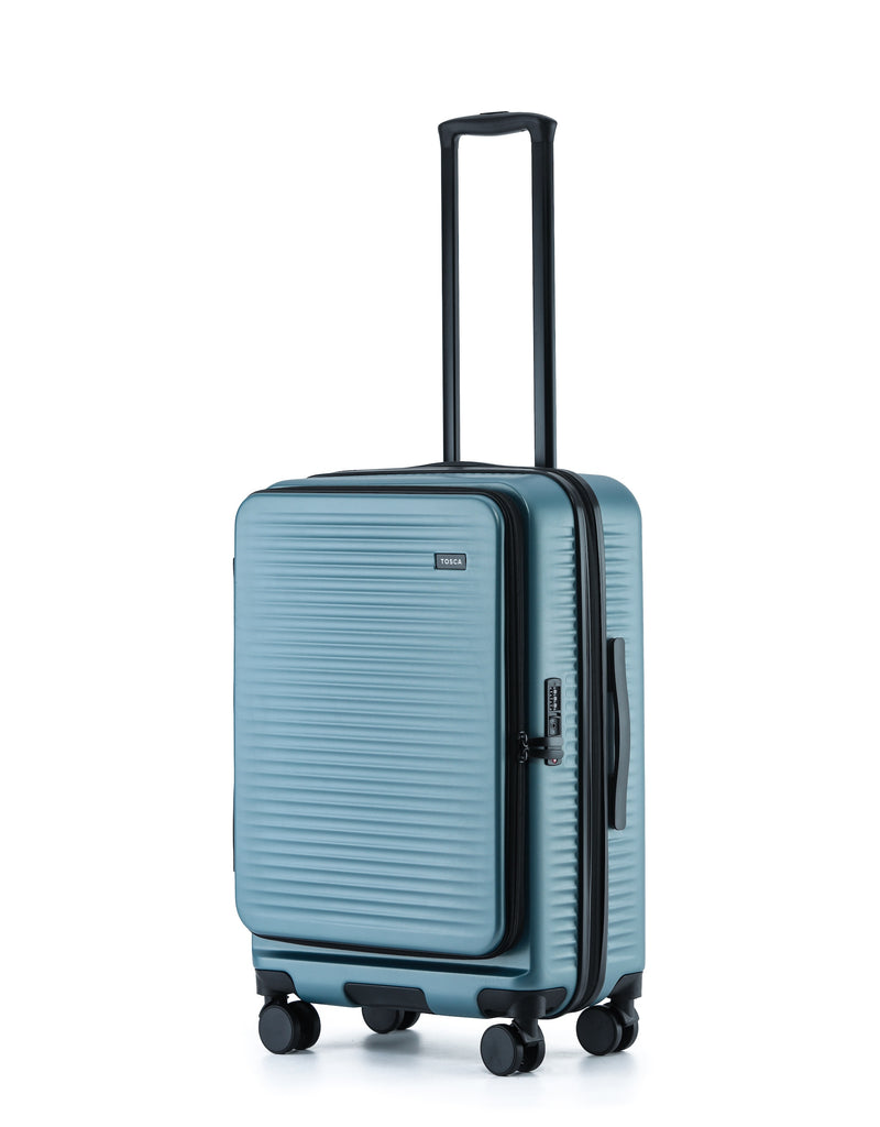 Zen 65cm Medium Front Opening Hard Suitcase - Slate