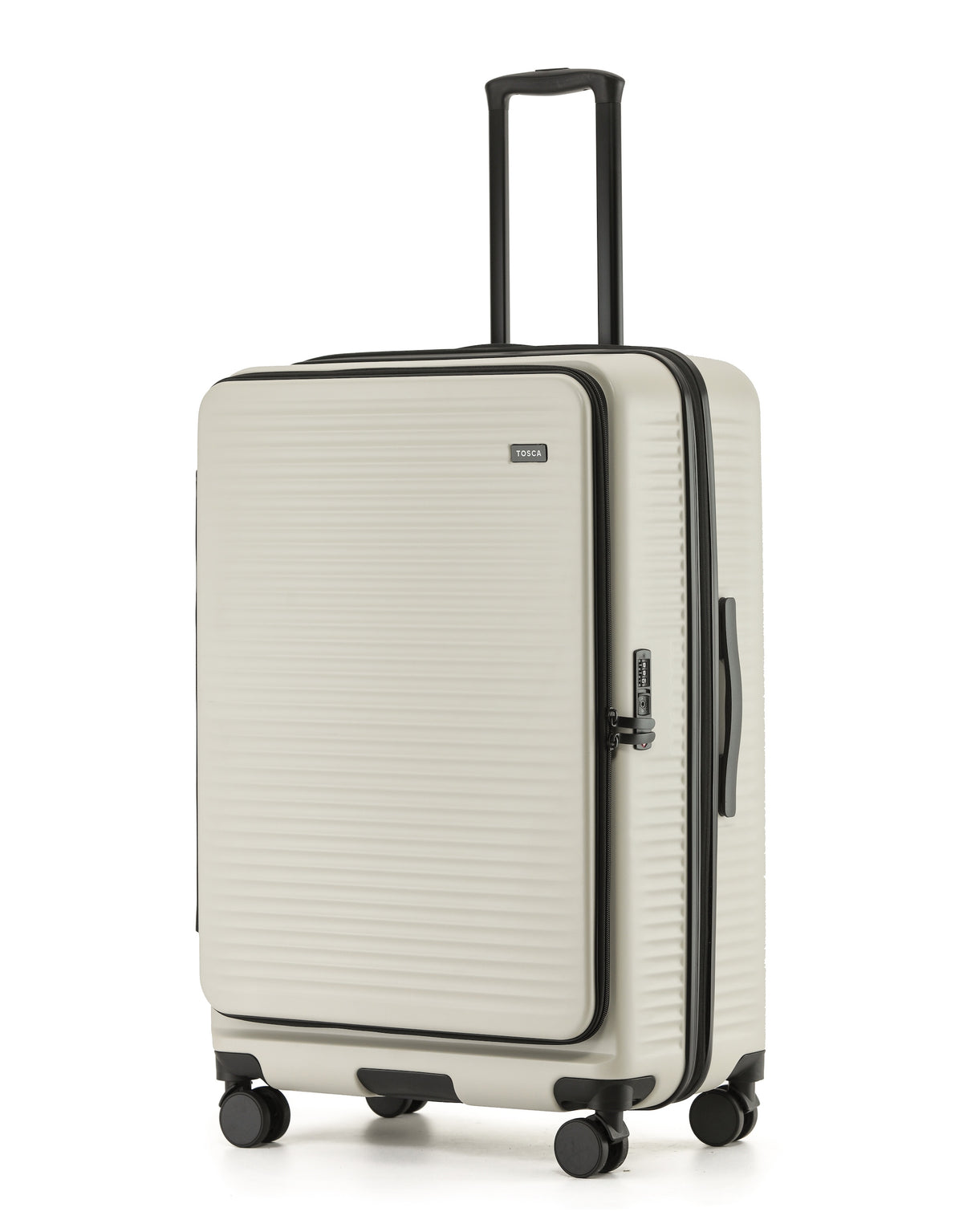 Zen 77cm Large Front Opening Hard Suitcase - Stone