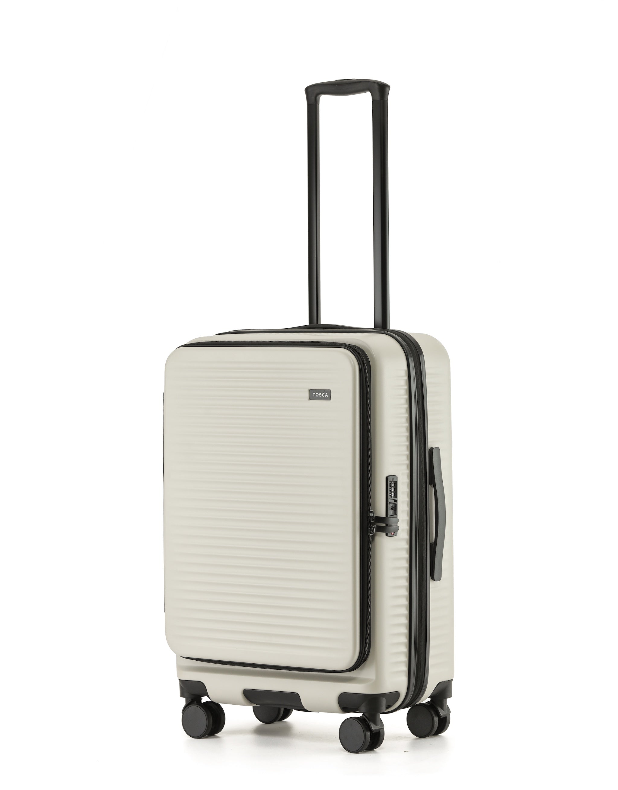 Zen 65cm Medium Front Opening Hard Suitcase - Stone