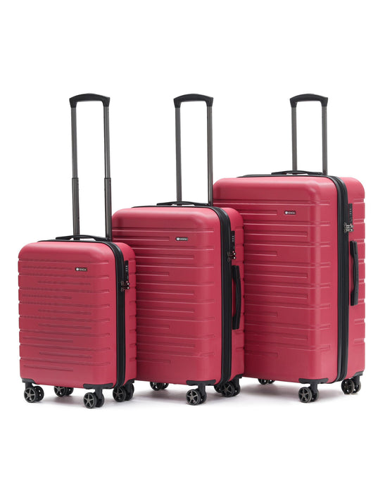 Elite Hard Case Luggage Set - Red