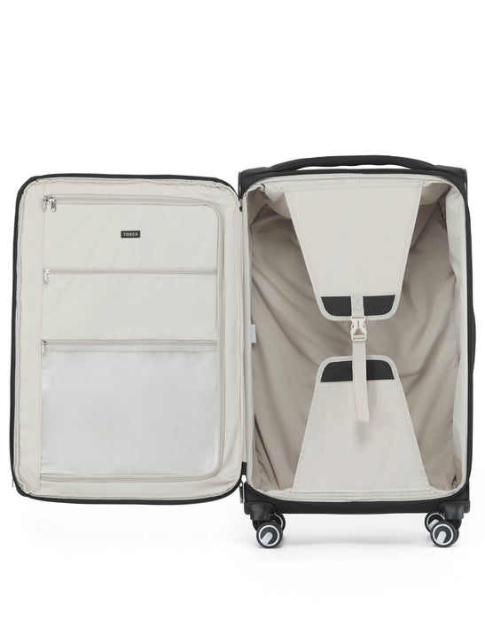 Grange 80cm Large Soft Suitcase - Black