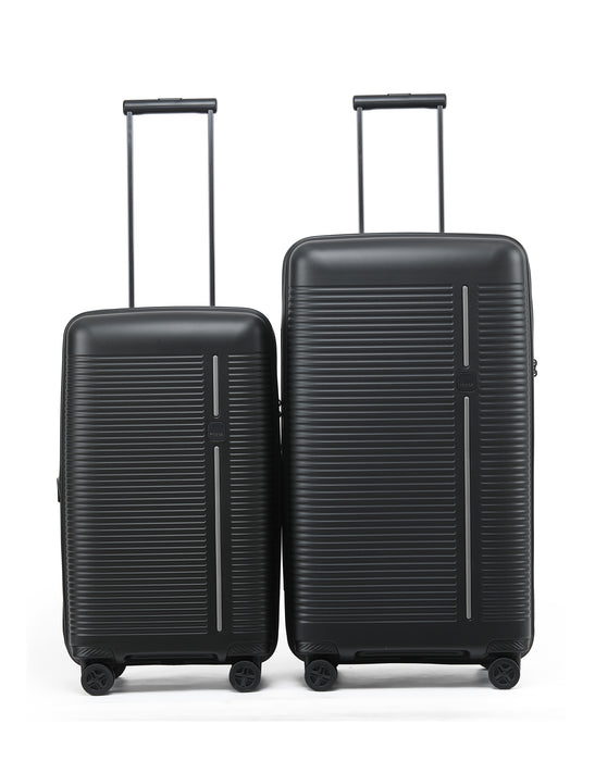 Tosca Imperial 2 Piece Trunk Luggage Set – Medium/Large - Black/Grey