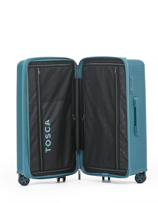 Tosca Imperial 2 Piece Trunk Luggage Set – Medium/Large - Blue/Aqua