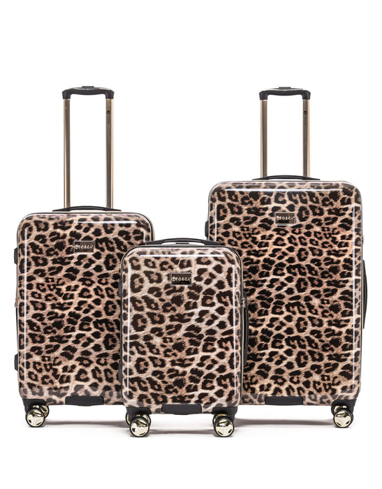 Leopard Hard Suitcase 3 Piece Set