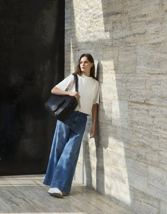 Metro Large Travel Split Tote Bag - Black