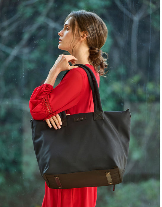 Metro Large Travel Tote Bag - Black Nylon