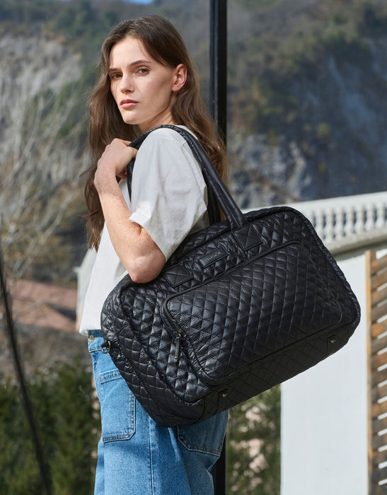 Metro Large Travel Split Tote Bag - Black