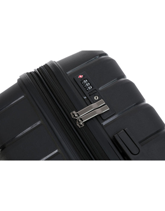 Aus Luggage Pilot Hard Suitcase 2 Piece Set - Black