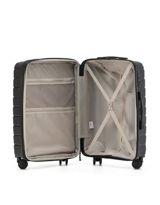 Aus Luggage Pilot Hard Suitcase 2 Piece Set - Black