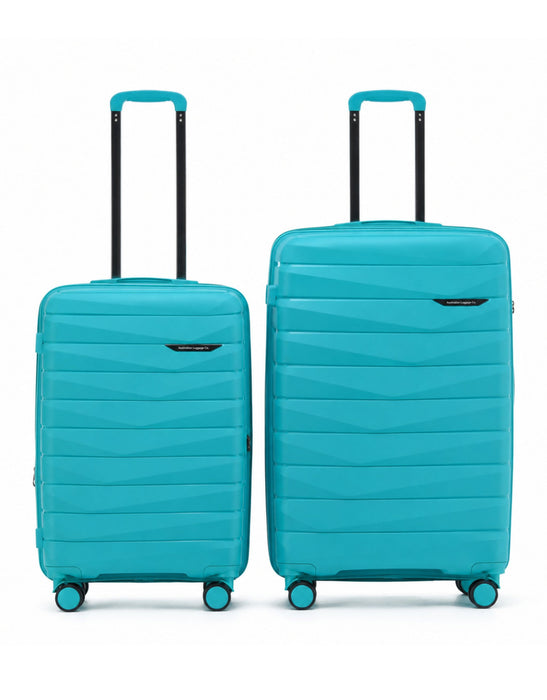 Aus Luggage Pilot Hard Suitcase 2 Piece Set - Teal