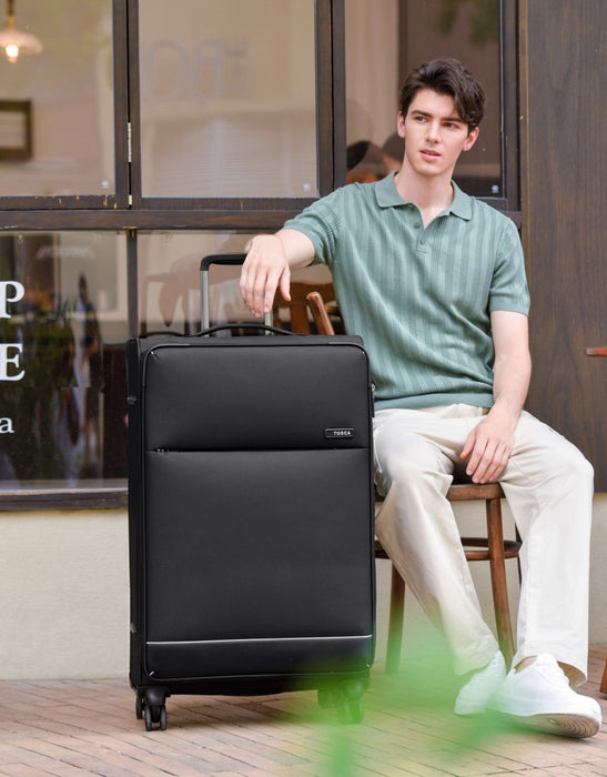 So Lite 79cm Large Soft Suitcase - Black