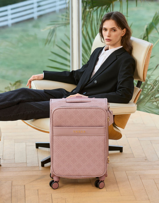 Willow 55cm Small PU Case Carry On - Misty Rose